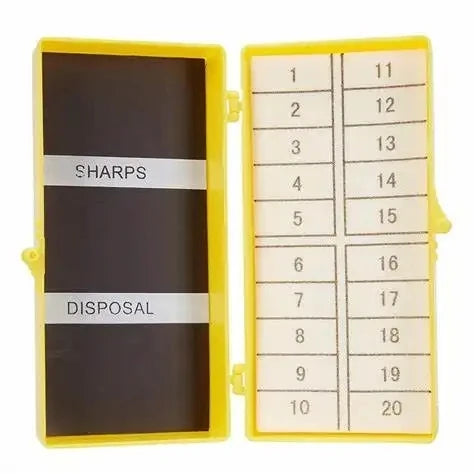 20 Count Magnetic Needle Counters Foam Safety Needle Box with Blade Remover
