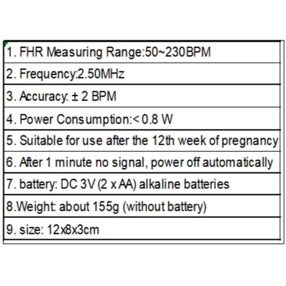 Ys - 7105 Doppler Baby Heart Monitor Wandler
