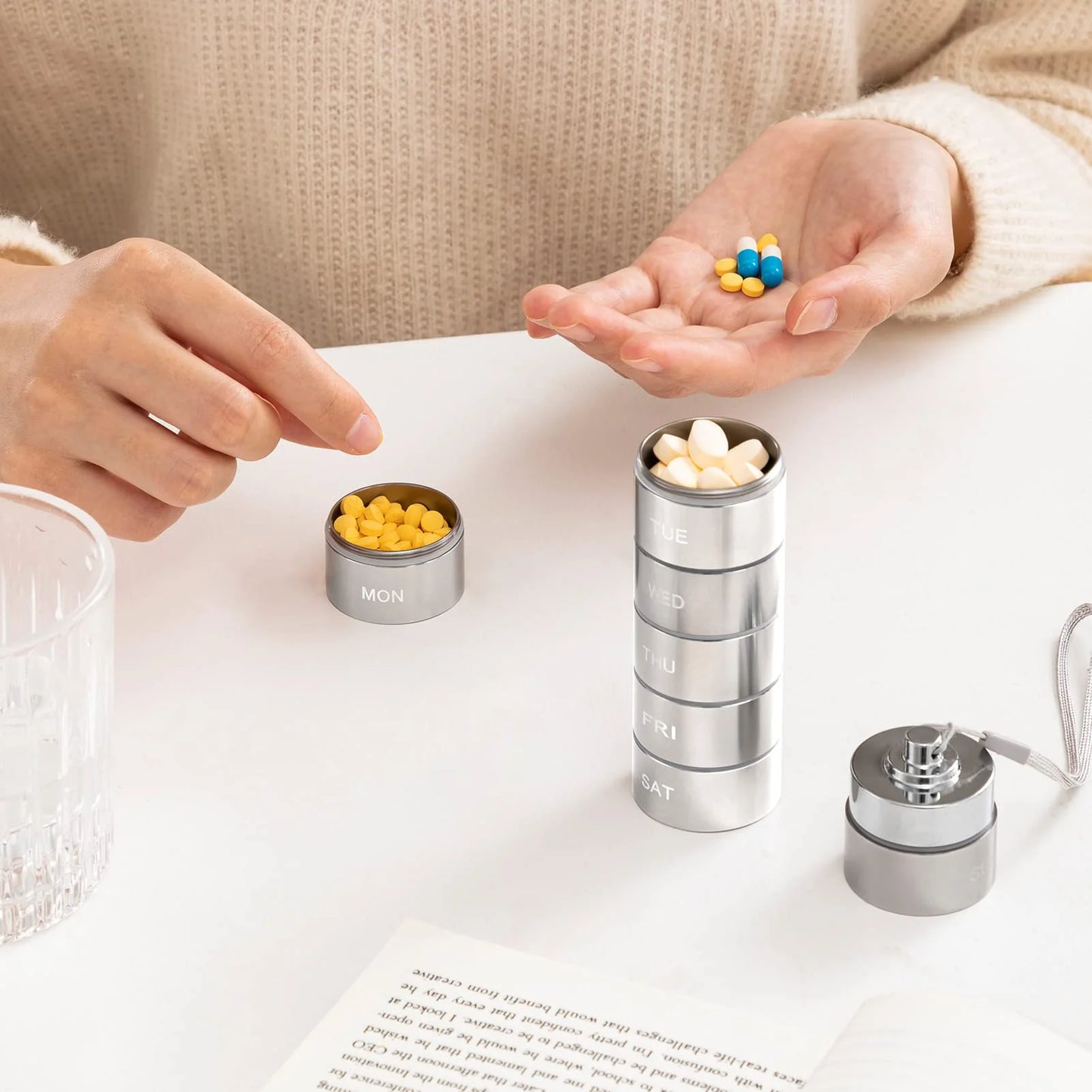 Ys-5006 Metal Pill Box Organizer