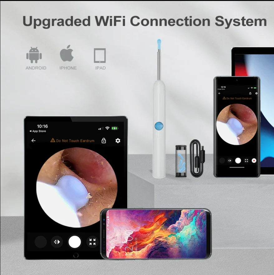 Ys - 8106 HD 1080P Smart Wireless Personal Ear Wax Remove